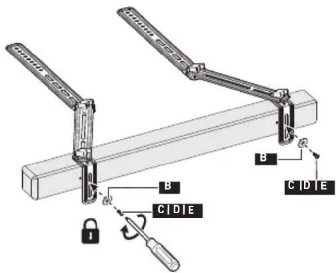 ErgoAV ERSB1-01B - Option C Haut-parleur avec trous filetés au fond - 2
