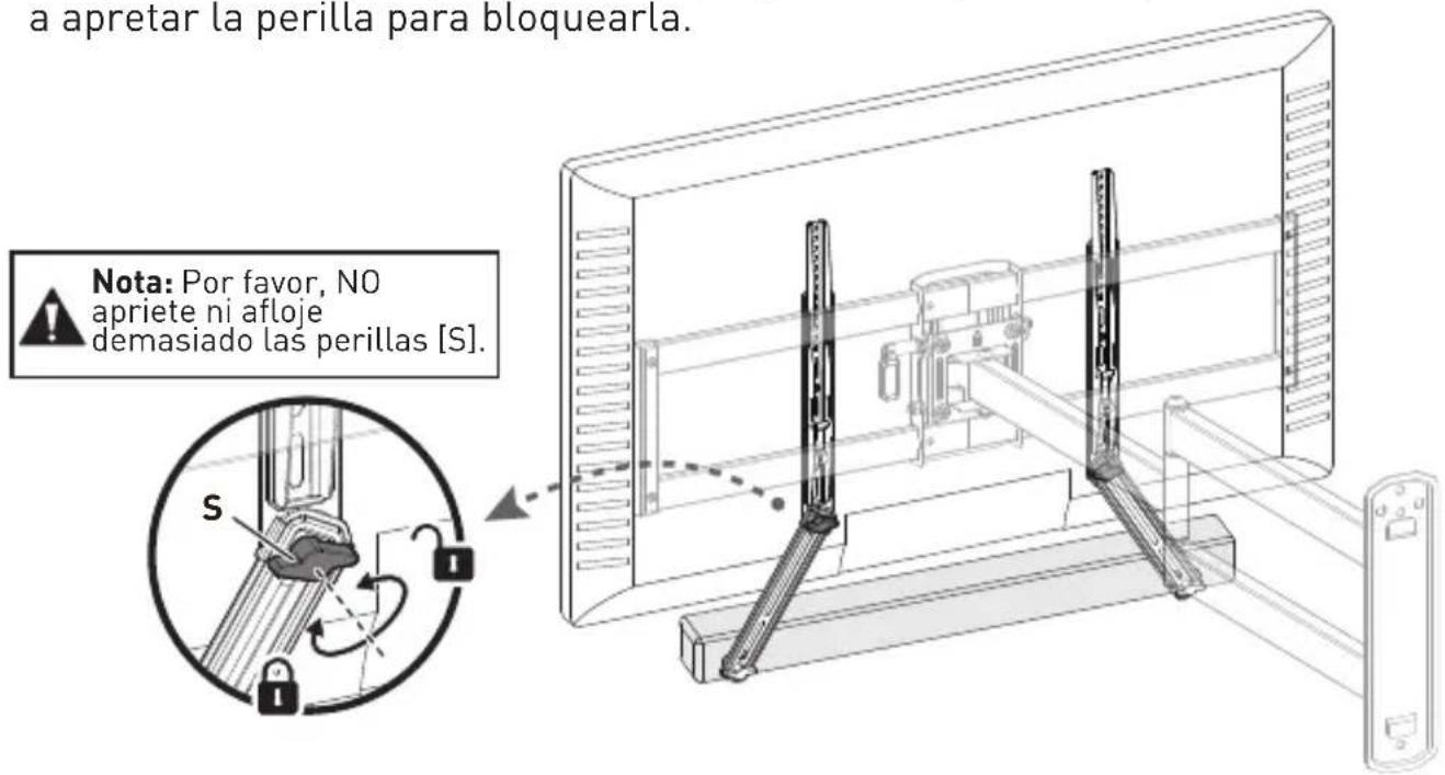 ErgoAV ERSB1-01B - PASO 4 Ajuste los Soportes de la Barra de Sonido - 1