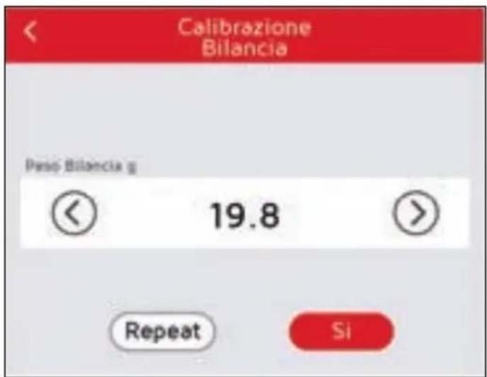 NUOVA SIMONELLI Mythos GX - CALIBRAZIONE BILANCIA Solo in modalità Gravimetrico. - 4