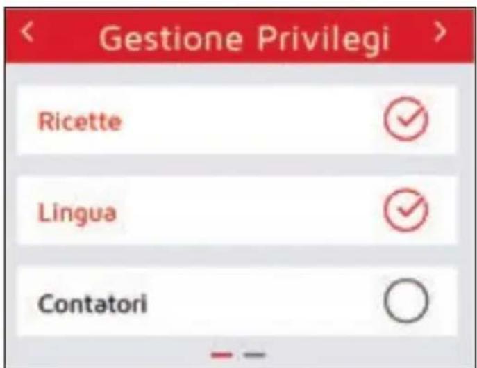 NUOVA SIMONELLI Mythos GX - IMPOSTAZIONE PRIVILEGI - 1