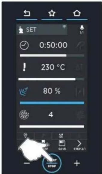 Unox BAKERTOP RETAIL XETC-12EU-YPRMN - DÉMARRER DIRECTEMENT LA CUISSON SANS LA SAUVEGARDER - 2