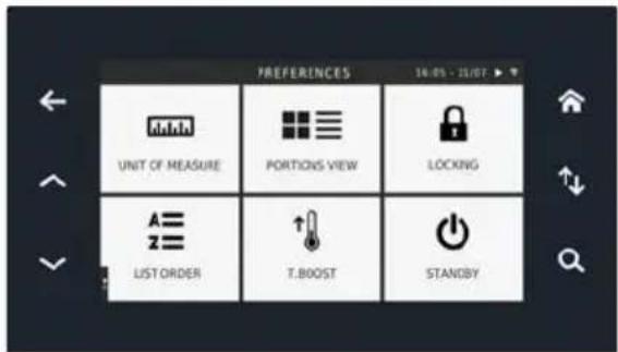 Unox EVEREO XAEC-10HS-EPR - PREFERENCES - 1