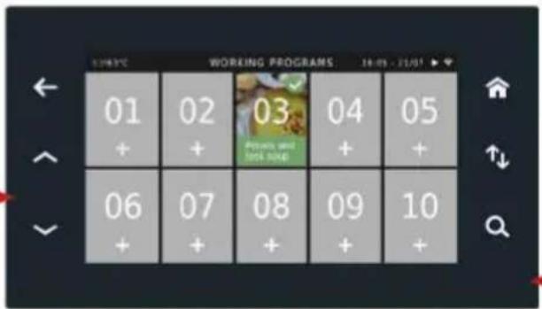 Unox EVEREO XAEC-10HS-EPR - Démarrer le programme (sans point de commande) en mode PLAQUE - 8