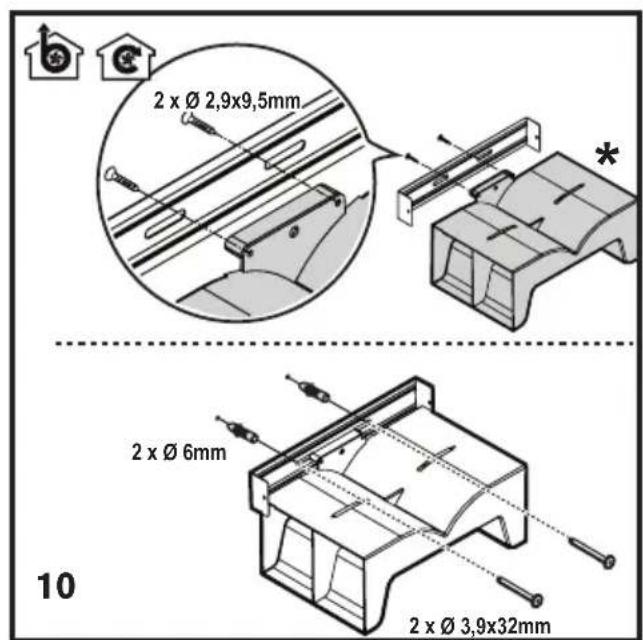 2 x Ø 2,9x9,5mm 2 x Ø 6mm 2 x Ø 3,9x32mm 10