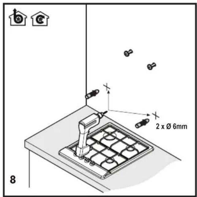 2 x Ø 6mm 8
