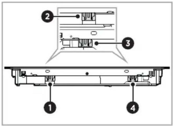 MIDEA MIH743E325GK - Locating the fixing brackets - 1