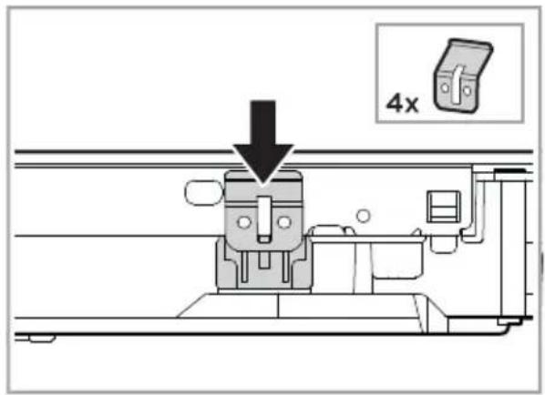 MIDEA MIH743E325GK - Inserción de los soportes de fijación - 1