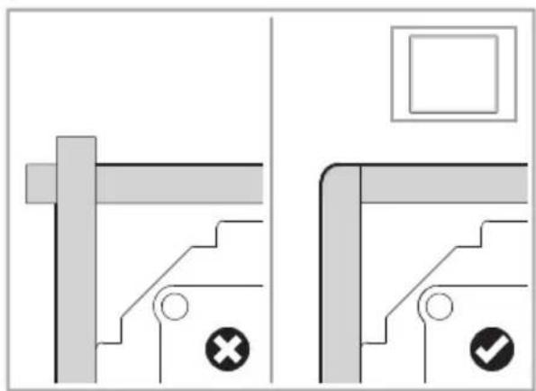 MIDEA MIH743E325GK - Attaching the sealing strip - 2