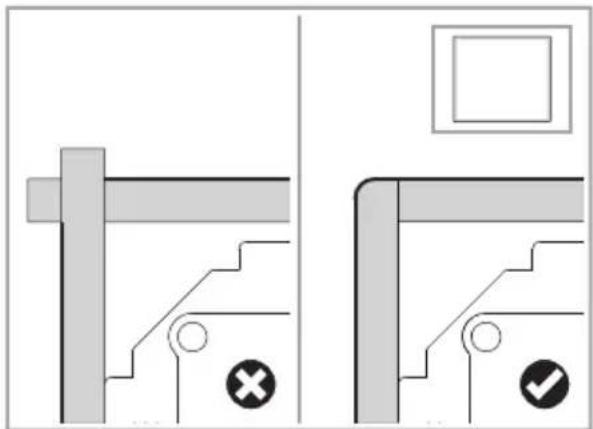 MIDEA MIH743E325GK - Fixation de la bande d'étanchéité - 2