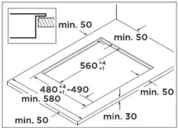MIDEA MIH743E325GK - Standard installation method - 1