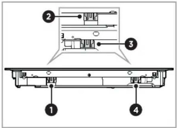 MIDEA MIH743E325GK - Localisation des supports de fixation - 1