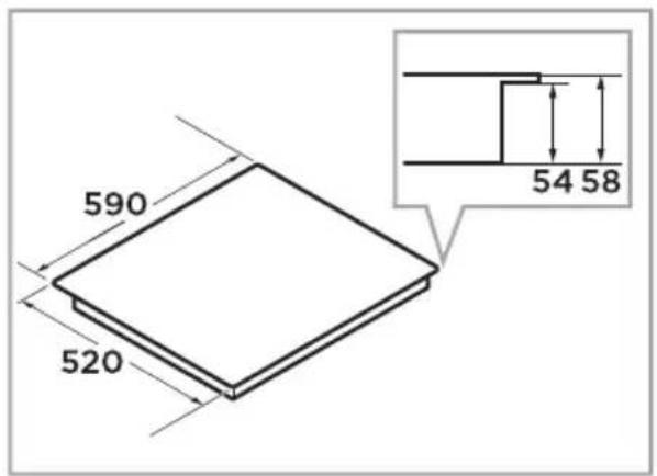 MIDEA MIH743E325GK - Dimensiones del aparato - 1