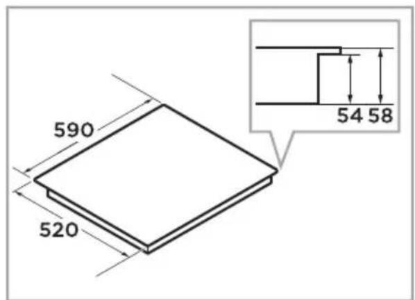MIDEA MIH743E325GK - Appliance dimensions - 1