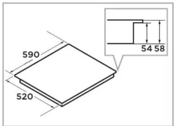 MIDEA MIH743BE325GK - Appliance dimensions - 1