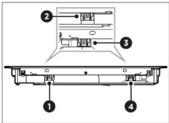 MIDEA MIH743BE325GK - Localisation des supports de fixation - 1