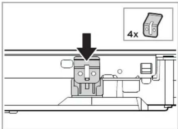 MIDEA MIH743BE325GK - Localisation des supports de fixation - 2