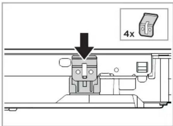MIDEA MIH743BE325GK - Einsetzen der Befestigungswinkel - 1