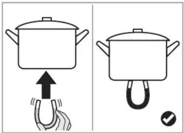 MIDEA MIH743BE325GK - Testing the cookware with a magnet - 1