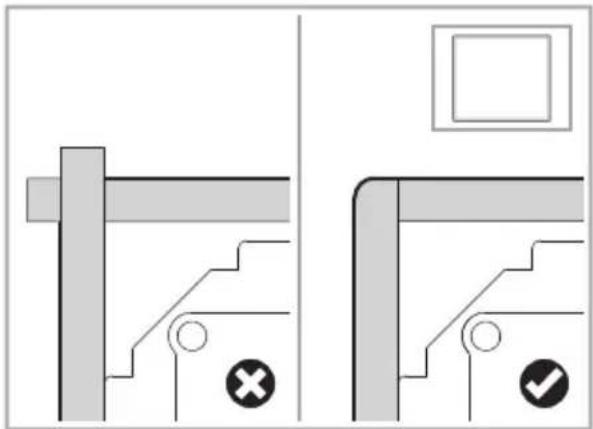 MIDEA MIH743BE325GK - Anbringen des Dichtungsstreifens - 2