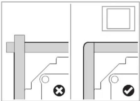 MIDEA MIH743BE325GK - Fixation de la bande d'étanchéité - 2