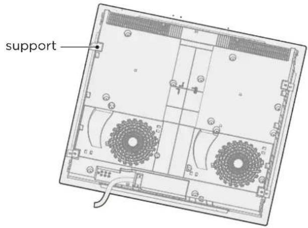 MIDEA MIH662D782BH - Réglage de la position des supports - 1
