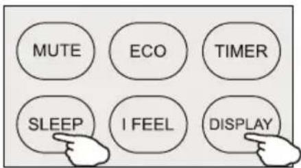 MUTE ECO TIMER SLEEP I FEEL DISPLAY
