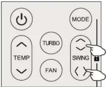 MODE TURBO SWING FAN TEMP ↓