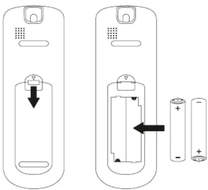 Diagram showing two battery casing configurations with labeled components and directional arrows indicating movement or change.