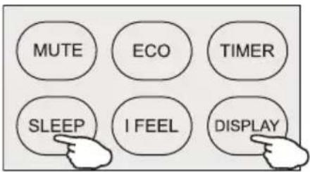 MUTE ECO TIMER SLEEP I FEEL DISPLAY