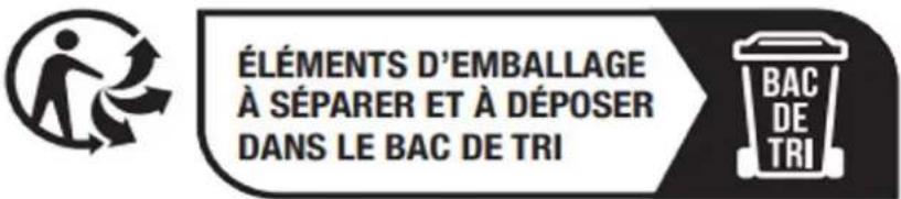 ÉLÉMENTS D'EMBALLAGE À SÉPARER ET À DÉPOSER DANS LE BAC DE TRI BAC DE TRI