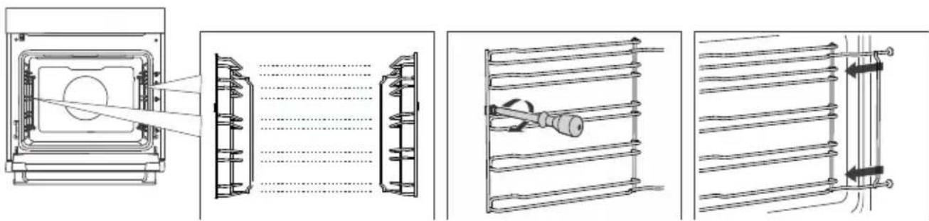 ASKO OCS24BGH - Retrait des gradins filaires et des guides coulissants fixes (extensibles) - 1