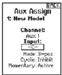 SPEKTRUM DXC+ - Assignation des canaux : - 1