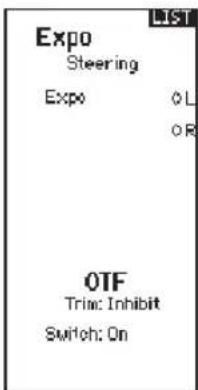 SPEKTRUM DXC+ - To adjust Expo values: - 1