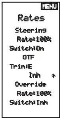 SPEKTRUM DXC+ - Anpassen der Werte der Rate: - 1