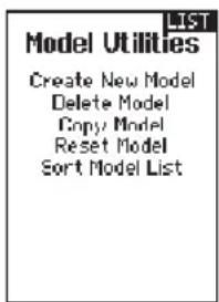 SPEKTRUM DXC+ - MODEL utilities (fonctions utilitaires de la maquette) - 1
