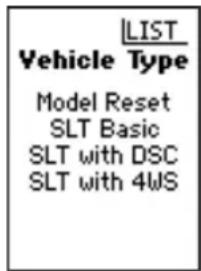 SPEKTRUM DXC+ - To add select the Vehicle Type: - 1
