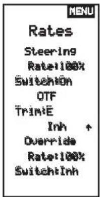 SPEKTRUM DXC+ - To adjust Rate values: - 1