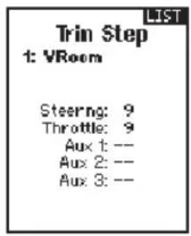 SPEKTRUM DXC+ - To adjust the trim steps: - 1