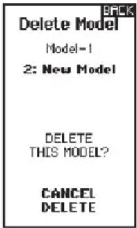 SPEKTRUM DXC+ - Delete Model - 1