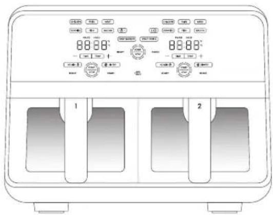 Chefman TurboFry Touch RJ38-SQPF-45TDB-2W - 1
