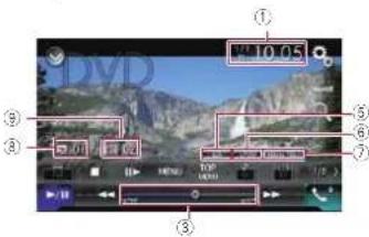 PIONEER AVH-4100NEX - Using the touch panel keys (for video) - 4