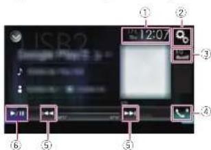 PIONEER AVH-4100NEX - Playing music output from the Android Auto-compatible device - 1