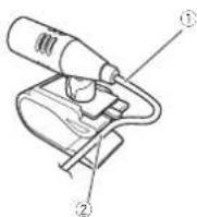 PIONEER AVH-4100NEX - Installing the microphone - 1