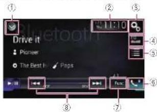 PIONEER AVH-4100NEX - Utilización de las teclas del panel táctil - 1