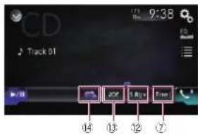PIONEER AVH-4100NEX - Utilización de las teclas del panel táctil (para audio) Ejemplo: CD - 2