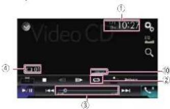 PIONEER AVH-4100NEX - Using the touch panel keys (for video) - 5
