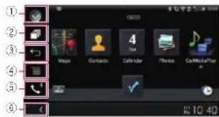 PIONEER AVH-4100NEX - ■ Using the touch panel keys (App control side bar) - 1
