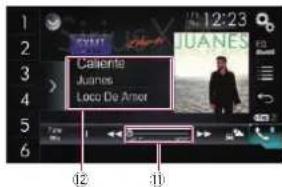 PIONEER AVH-4100NEX - ⑭ Muestra los canales de presintonía. - 2