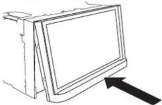 PIONEER AVH-4100NEX - Slide the front panel into the top of the unit and push it into place. - 2