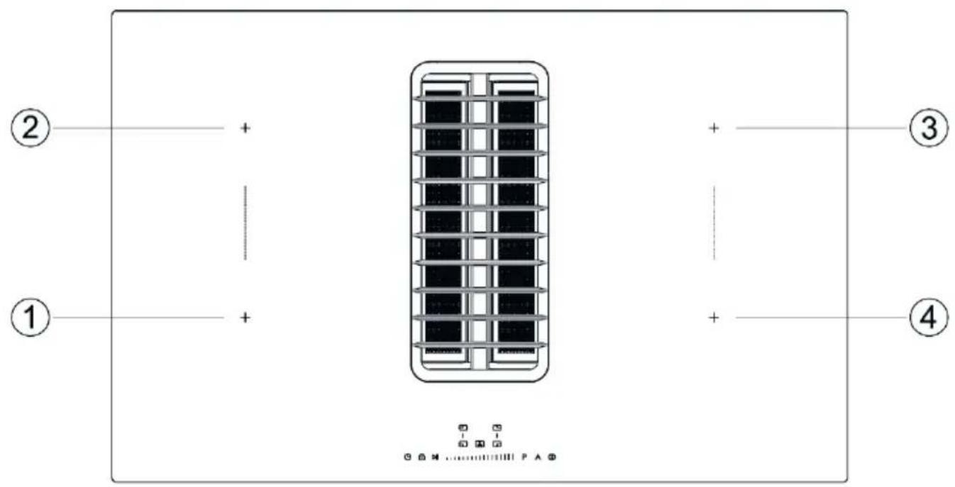 EICO Aero 80 N A - Für den Topf empfohlene Kochzone - 1
